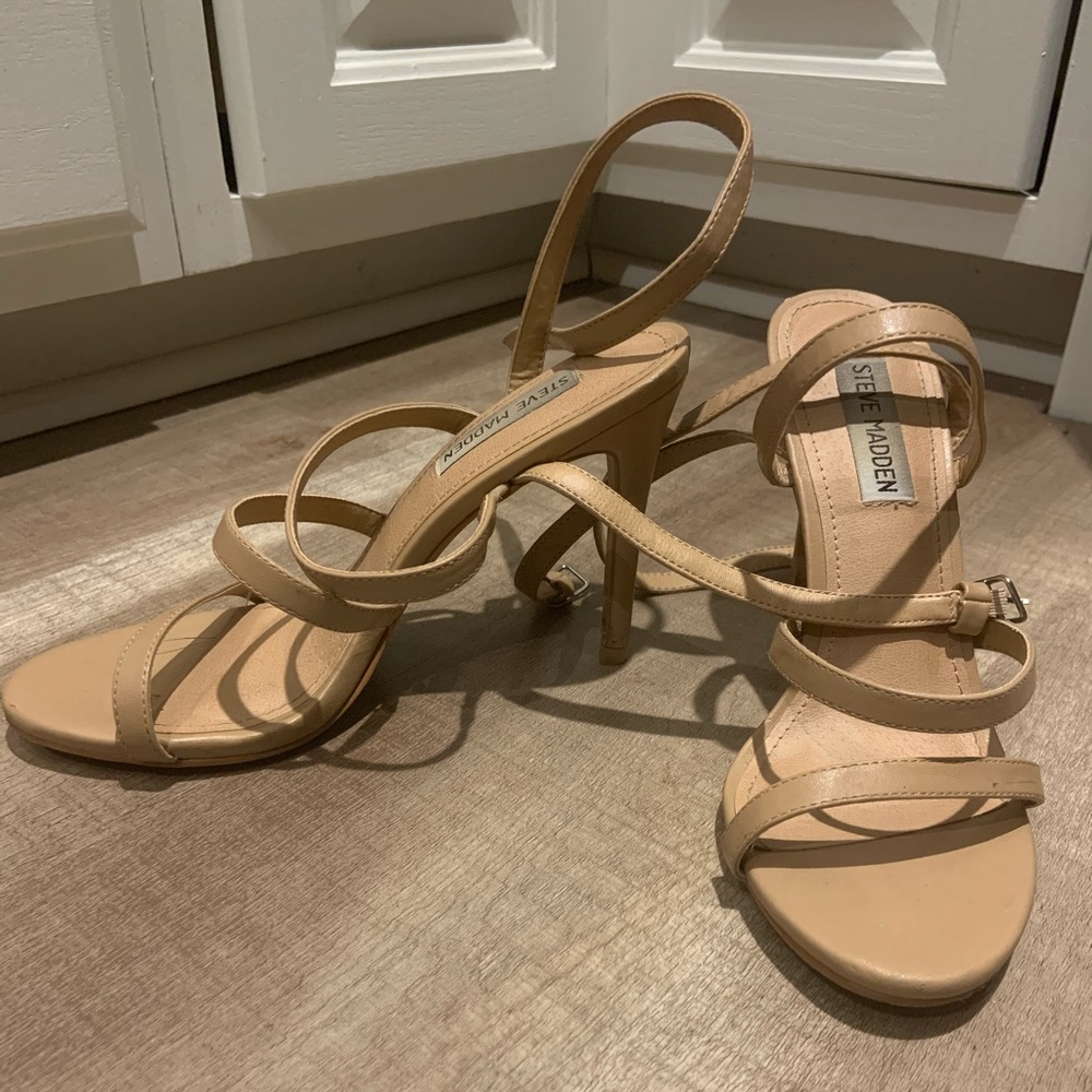 Steve Madden Nude Strappy Heels